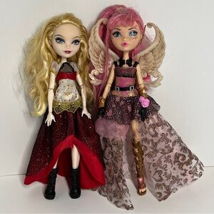 Ever After High Doll Lot Thronecoming CA Cupid Legacy Day Apple White FLAWS